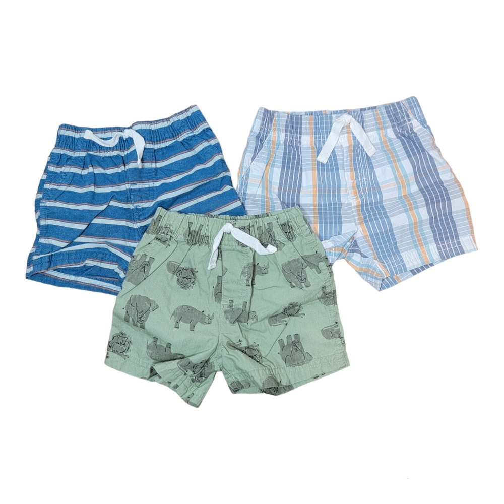 3pcs Just One You By Carter's Baby Boy 12 Months Bottom Shorts